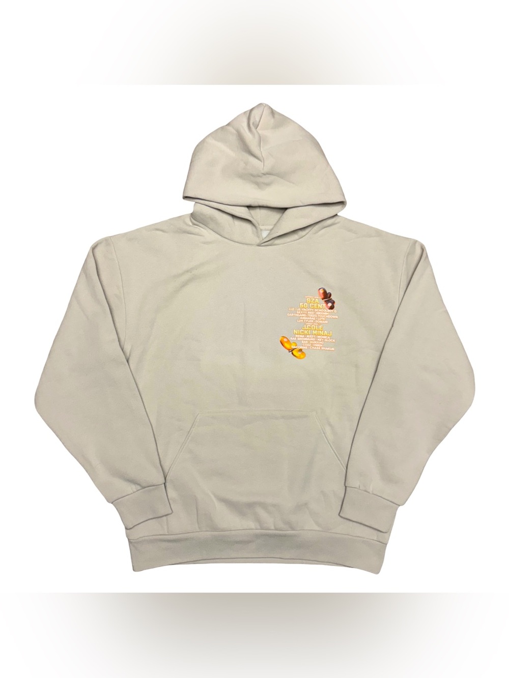 Dreamville 2024 J Cole Raleigh NC Lineup Hoodie Cream XL
